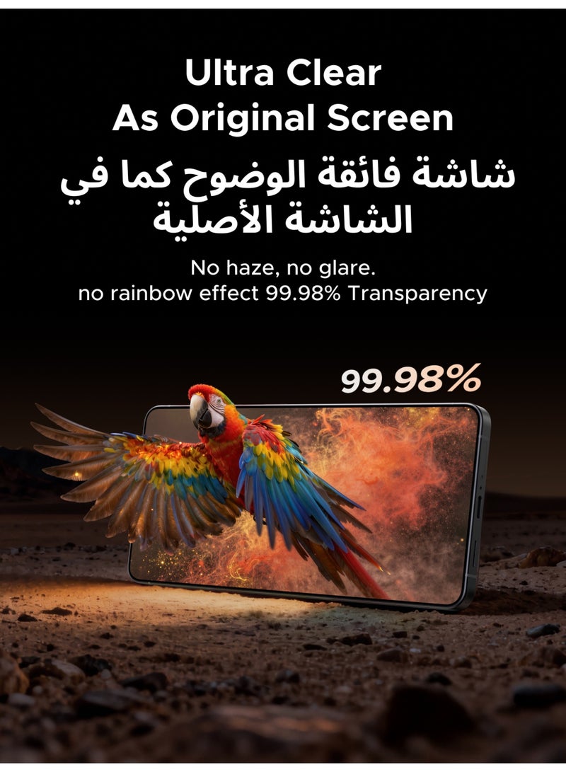 Ugreen 2 Pack Samsung Galaxy S26 Ultra Screen Protector 6.9", [Military-Grade Drop Protection] [9H+ Tempered Glass] [Easy Installation Frame] HD Clear, Anti-Scratch, Bubble Free Tempered Glass for S26 Ultra - Image 5